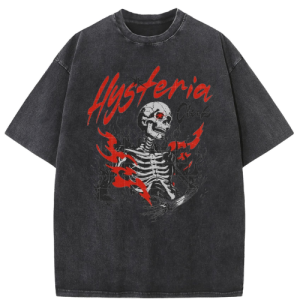 Hysteria Skull Washed T-Shirt